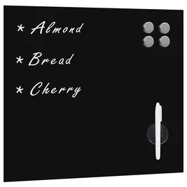 vidaXL Magnettafel 60 x 60 cm Schwarz