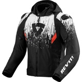 RevIt! REV'IT! Quantum 2 H2O Textiljacke wasserdicht - Schwarz/Weiß/Neon-Rot - M