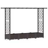 vidaXL Hochbeet mit Rankgitter und Dach 203 x 40 x 123 cm Braun