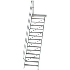 Günzburger MUNK Aluminium-Treppe Plattform 60° 15 Stufen