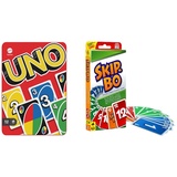 Mattel Games HGB63 - UNO-Kartenspiel mit 112 Karten in hochwertiger Metallbox, Exklusive Sammlerdose, ab 7 Jahren & 52370 - Skip-BO Kartenspiel und Familienspiel für 2 - 6 Spieler, ab 7 Jahren