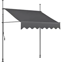 Garden Pleasure Klemmmarkise 300 x 300 cm anthrazit