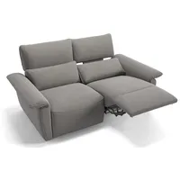 Sofanella 2-Sitzer Stoff MERIDA, Relaxsofa, Designsofa, Designer Couch, Italienisches Sofa, 2er Sofa grau