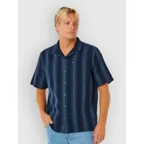 Rip Curl Kurzarmhemd gestreift Dark Navy M