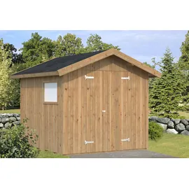 Palmako Nils Gartenhaus 279 cm x 239 cm Braun Tauchgrundiert