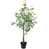 I.GE.A. Kunstpflanze »Kunstbaum Eukalyptus im Topf Pflanze Deko Strauch Busch«, grün