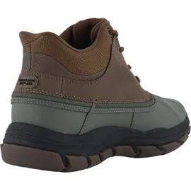 SKECHERS Respected Swamper Slip-InTurnschuhe, Olive Leather/Duraleather/Brown Trim, 48.5 EU