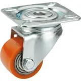 Dörner + Helmer Mini-Schwerlastrolle 35x25mm Gummirad + Platte Tragkraft 100kg