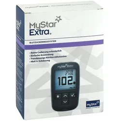 Mystar Extra Blutzuckermessgerät Set mg/dl