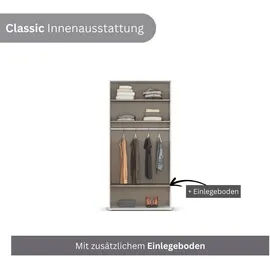 Rauch Wäscheschrank VOYAGER 93 x 194 x 53 cm Alpinweiß/Eiche Artisan