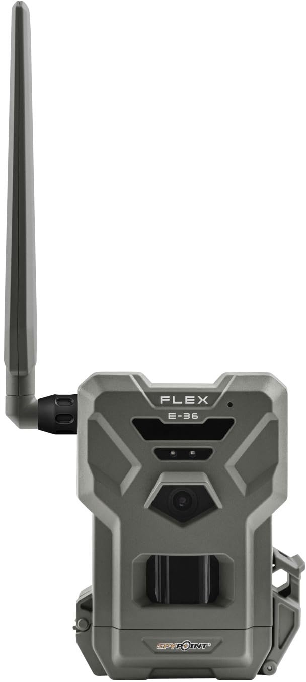 SPYPOINT Flex E-36: Wildkamera mit Videoübertragungen, inkl. SIM-Karte, 16GB SD-Karte und Batterien, Wildtierkamera, 36 Megapixel, Full-HD Fotos & Videos, kostenlose App für Ihr Smartphone