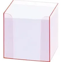 Folia Zettelbox LUXBOX transparent inkl. 800 Notizzettel weiß