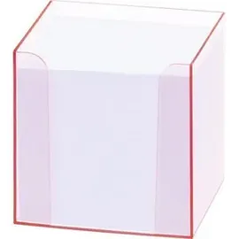Folia Zettelbox LUXBOX transparent inkl. 800 Notizzettel weiß