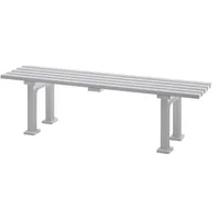 Proregal Gartenbank Kuba | 3-Sitzer | Weiß HxBxT 42x150x37cm