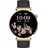 40 mm Gold Lederarmband Schwarz