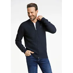 Cardigan BISON "BISON Cardigan", Herren, Gr. S, blau (navy), Oberstoff: 100% Baumwolle, Strickjacken
