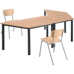 Tischserie FLEXIBEL Trapeztisch Schichtstoff
