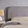 Idimex Kopfteil NOVARE mit Wandbefestigung in Grau - Headboard 160 cm, gepolstertes perfekt für Boxspringbetten, weicher Stoffbezug, samt, runde ecken - Grau