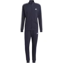 adidas Herren Basic 3-Streifen French Terry Trainingsanzug blau S