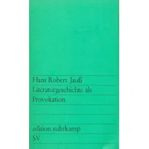 Suhrkamp Literaturgeschichte als Provokation