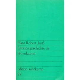 Suhrkamp Literaturgeschichte als Provokation