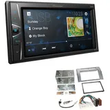 EHO Pioneer DMH-G120 2-DIN Autoradio Touchscreen Kamera-IN AUX USB passend für Toyota Corolla Verso 2004-2009 silber