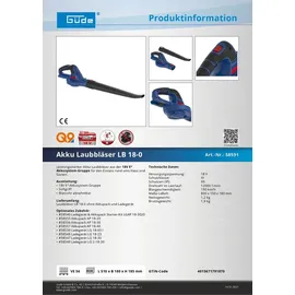 Güde LB 18-0 ohne Akku