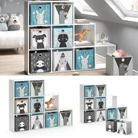 Vicco Kinderbücherregal Treppenregal 9 Fächer Spanplatte weiß