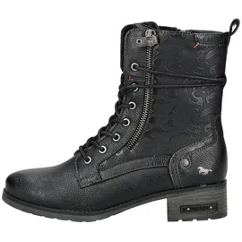 Mustang Stiefelette mit floralem Charme 15M0062002, Größe:38 EU, Farbe:Schwarz | Gr.: 38