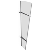 Schulte Seitenelement für Vordach Überdachung Acrylglas klar Edelstahl matt,167x62x32 cm