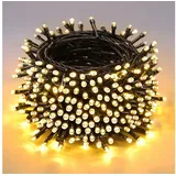 salcar LED-Lichterkette 2m-100m LED Lichterkette Weihnachtsbaum 20-1660er LED Weihnachtsdeko, 2m 20 LED, Dauerlicht und Blinkmodus, USB 2 m