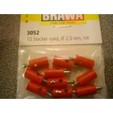 Brawa 10 St. Querlochstecker 2,5 mm rot 3052 H0