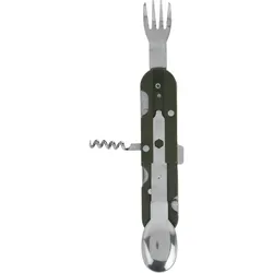 Taschenmesser Edelstahl 11cm mit 5 Funktionen Kunststoffgriff Tasche rostfrei Outdoor Messer Besteck Multifunktionsmesser Mehrzweckmesser