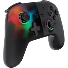 oniverse Black Star Wireless Switch Controller Controller Bluetooth LED Controller für Switch, OLED Switch Lite (iOS und Android kompatibel) Vibration Turbo Modus 6-Achsen Gyroskop Schwarz
