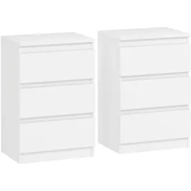 Homcom Nachtschrank 40 x 30 x 59,5 cm Weiß