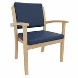 einrichtungsdesign24 Armlehnstuhl Kunstleder blau