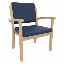 einrichtungsdesign24 Armlehnstuhl Kunstleder blau