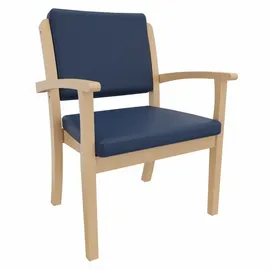 einrichtungsdesign24 Armlehnstuhl Kunstleder blau