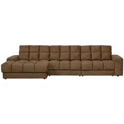 Chaiselongue Date aus Struktursamt Links, Brass