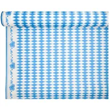 Papstar Tischdecke Airlaid 25 m x 118 cm Blau, Weiß