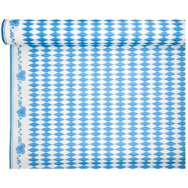 Papstar Tischdecke Airlaid 25 m x 118 cm Blau, Weiß