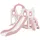 joyz Schaukeln 5-in-1 Kinderrutsche mit Schaukel und Basketballkorb Rosa