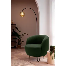 INOSIGN Sessel INOSIGN "Anjuli Lieferzeit nur 2 Wochen", grün, B:72cm H:72cm T:76cm, 100% Polyester, Sessel, Sessel, Runde Form, perfektes Einzelstück, Flausch oder Feinstruktur