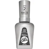Sally Hansen Miracle Gel Top Coat Matte ohne künstliches UV Licht, versiegelnder Überlack, matt, mit Gel Finish, 14.7 ml