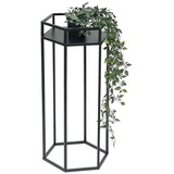 DanDiBo Ambiente DanDiBo Blumenhocker Metall Schwarz 6eck 60 cm Blumenständer Blumensäule 96453 m Pflanzenhocker Modern Pflanzenständer