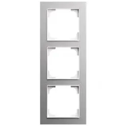 Busch-Jaeger Abdeckrahmen 3-fach, Busch-art linear® (Aluminium)
