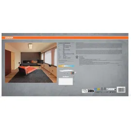 Osram Planon Plus Deckenleuchte in Weiß mit fortschrittlicher LED-Technik, 22 W, rechteckige Form (300 x 600 mm), warmweiße Lichtfarbe bei 3000 K, Aluminium-Gehäuse, mattierter PMMA-Diffuser