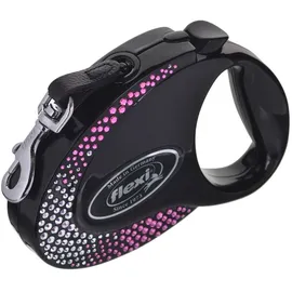 flexi Glam Composition M - Rollleine für Hunde - 5 m - schwarz