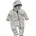 Strickfleece-Overall grau 92