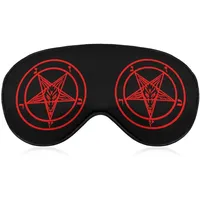 Baphomet Satan Satanic Sabbatic Ziege Schlafmaske Augenabdeckung zum Schlafen Augenbinde mit verstellbarem Riemen blockiert leichtes Nacht-Reise-Nickerchen für Männer Frauen